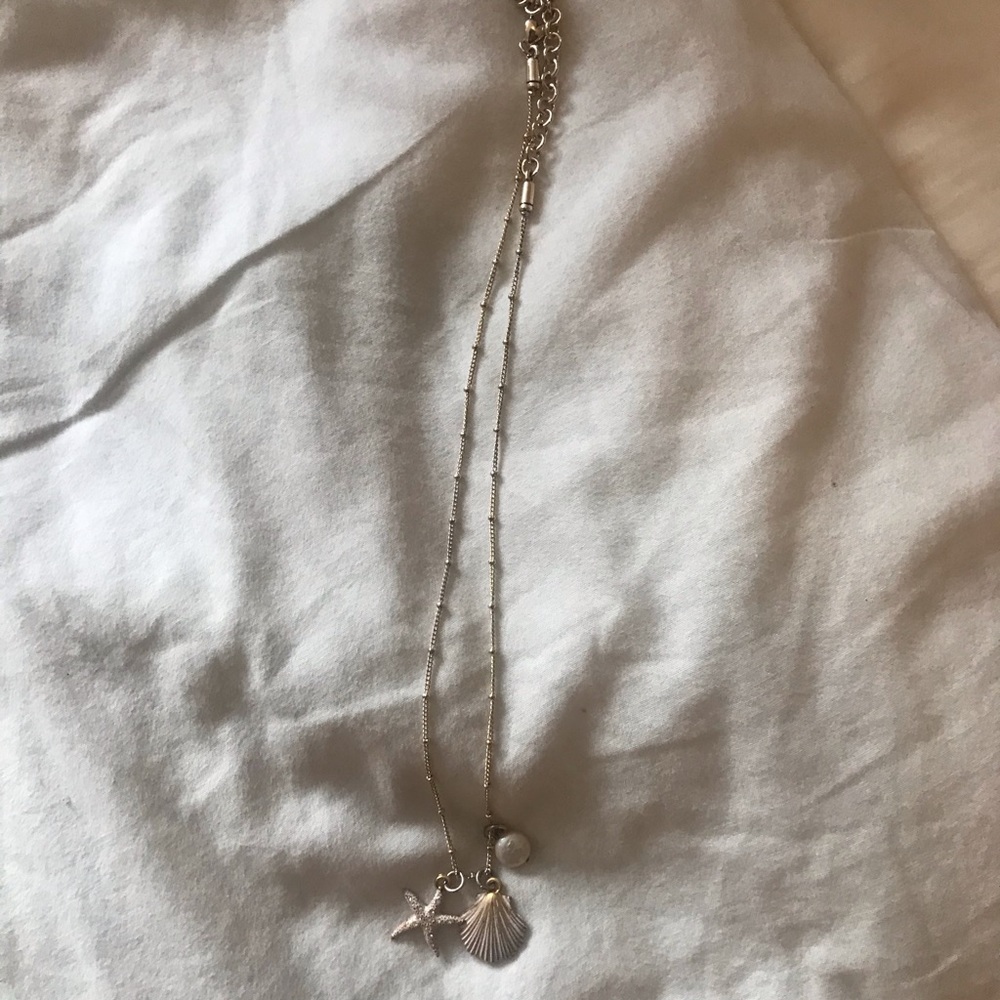 Brighton seashell and pearl necklace.